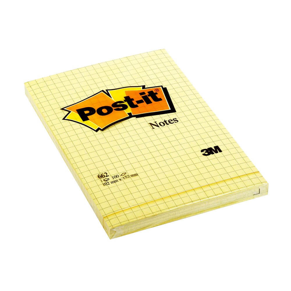 Post-it Yapışkanlı Not Kağıdı Kareli 102x152 mm Sarı