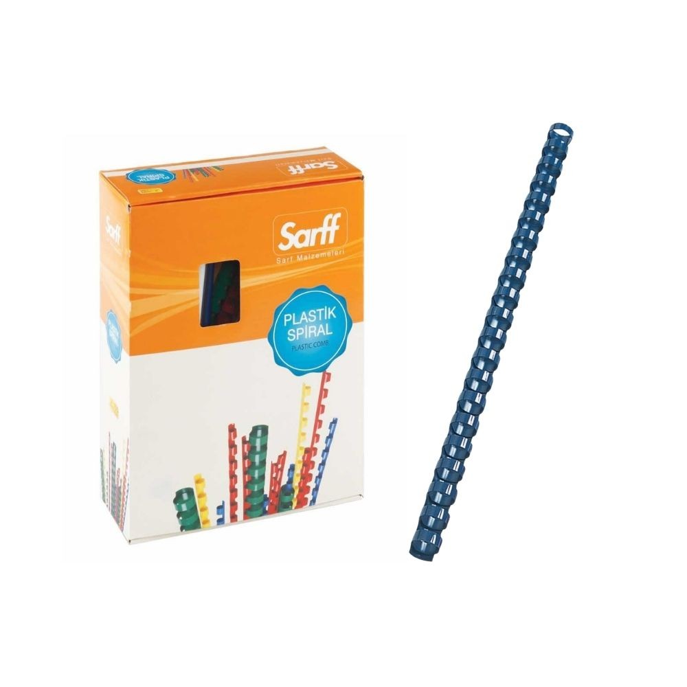 Sarff Spiral Plastik Delux 18 mm 100'lü Mavi