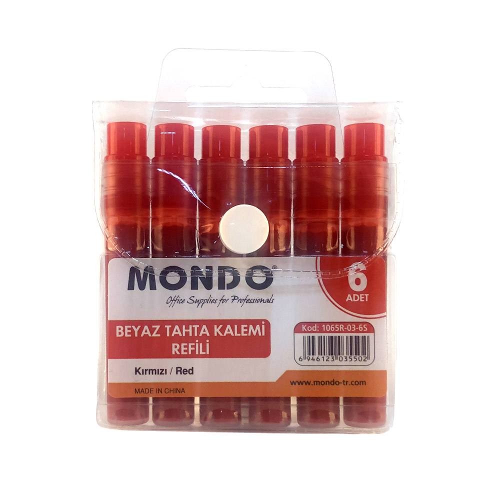 Mondo Tahta Kalemi Kartuşu 6'lı Kırmızı