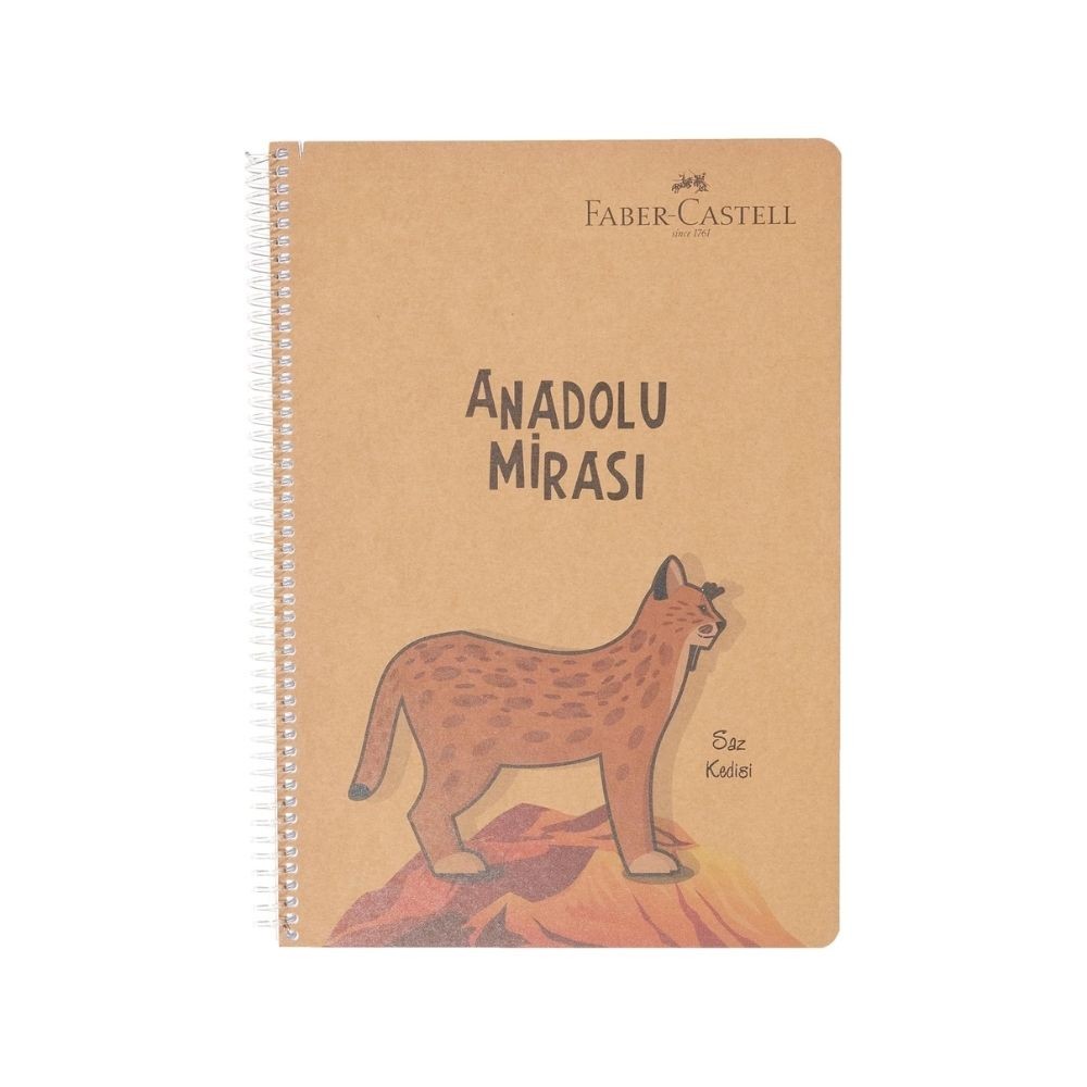 Faber-Castell Defter Anadolu Mirası PP Kapak Spiralli 100 Yaprak Kareli