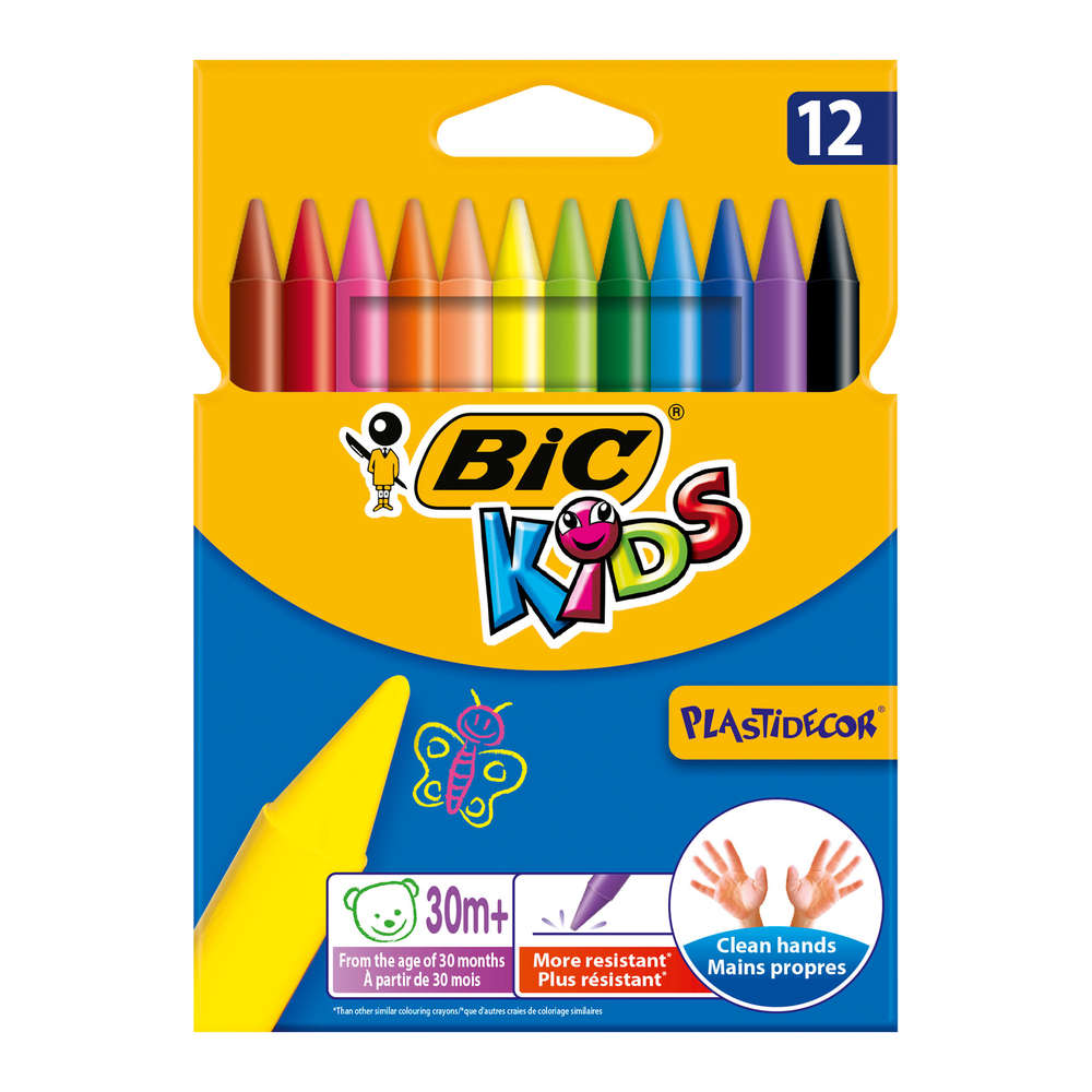 Bic Plastidecor Silinebilir Pastel Boya 12'li