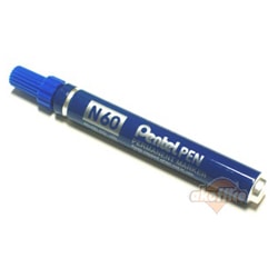 Pentel Permanent Markör Metal Gövde N 60 Kesik Uç Mavi