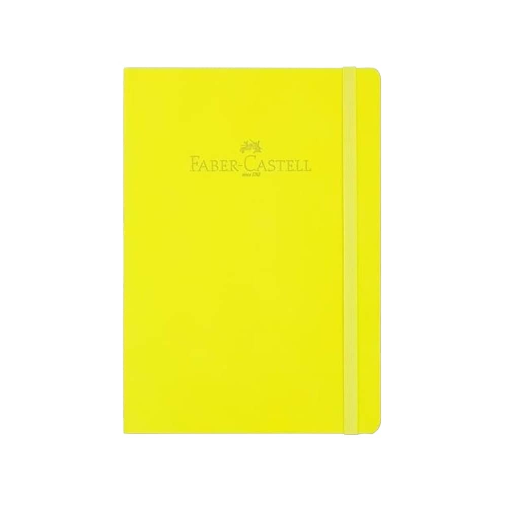 Faber-Castell Suni Deri Lastikli Defter Neon A6 80 Yaprak Çizgili