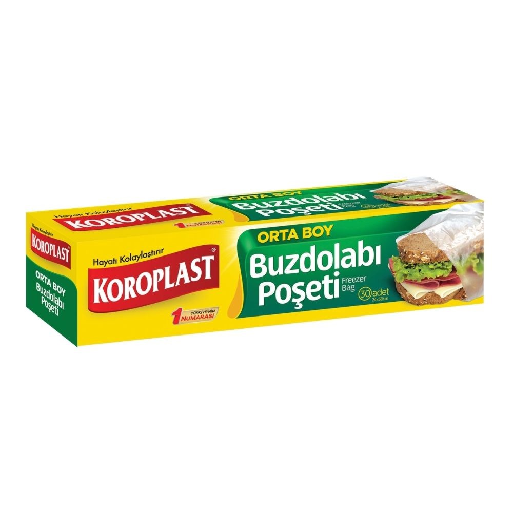 Koroplast Buzdolabı Poşeti Orta Boy 24x38 cm 30'lu