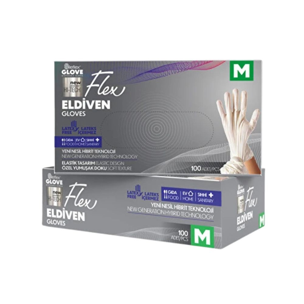Flex Eldiven Krem Medium 100'lü