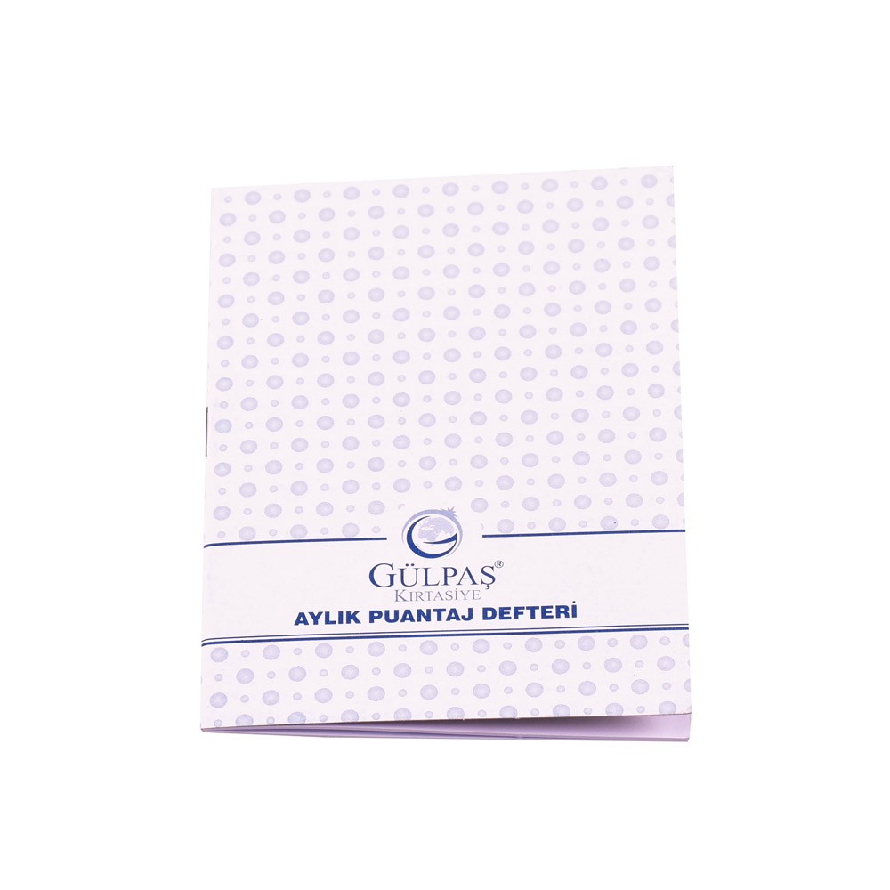 Gülpaş Aylık Puantaj Defteri Büyük 14x20 cm 12 Yaprak
