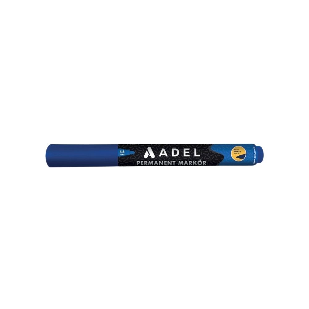Adel Permanent Markör Yuvarlak Uç Mavi 12