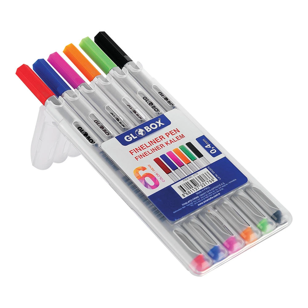 Globox Fineliner Kalem 6'lı Pp Kutu