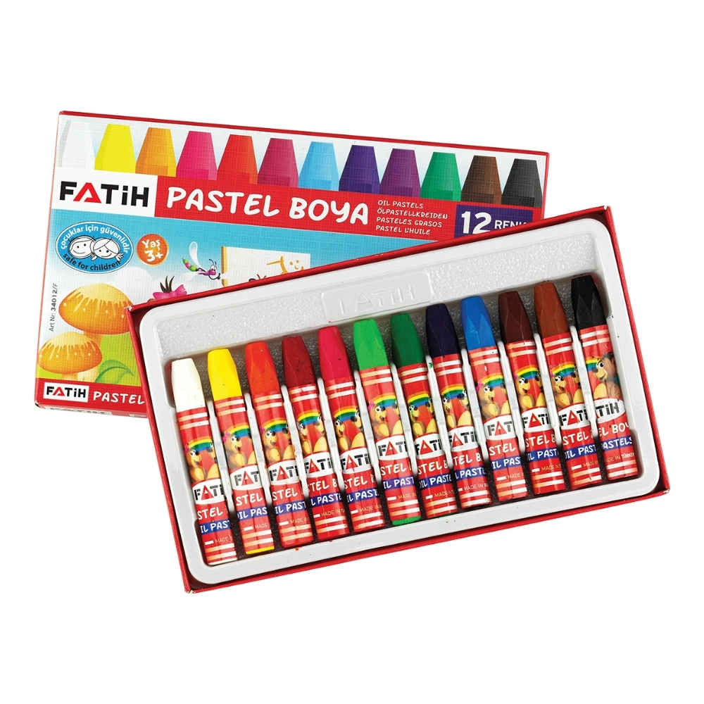 Fatih Pastel Boya Kalemi 12 Renk King Size