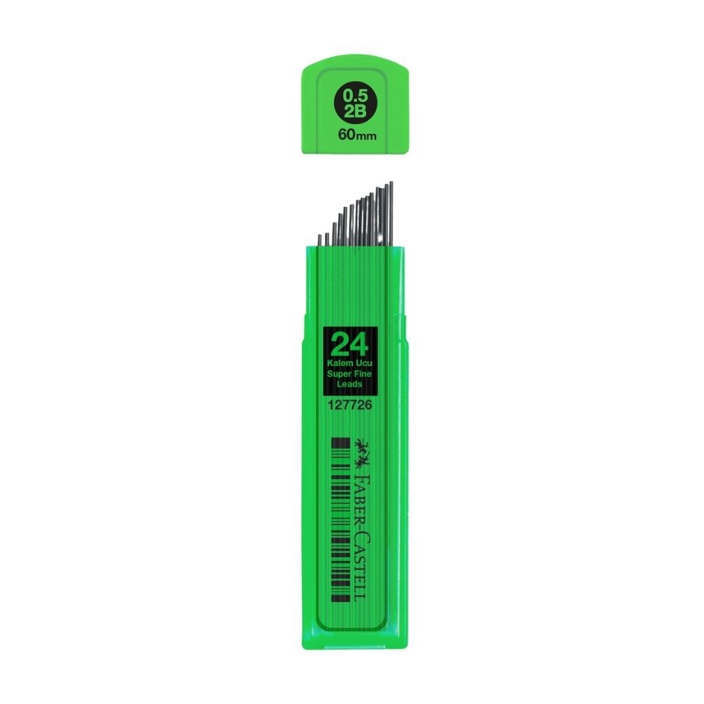 Faber-Castell Min Renkli Tüp 2B 0.5 60 mm Yeşil