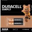 Duracell Pil İnce Kalem AAA 2'li Kart Kart 3A2 Alkalin