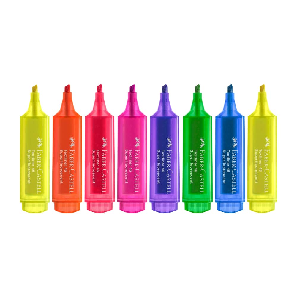 Faber-Castell Fosforlu Kalem Şeffaf Gövde 6+2 Poşetli
