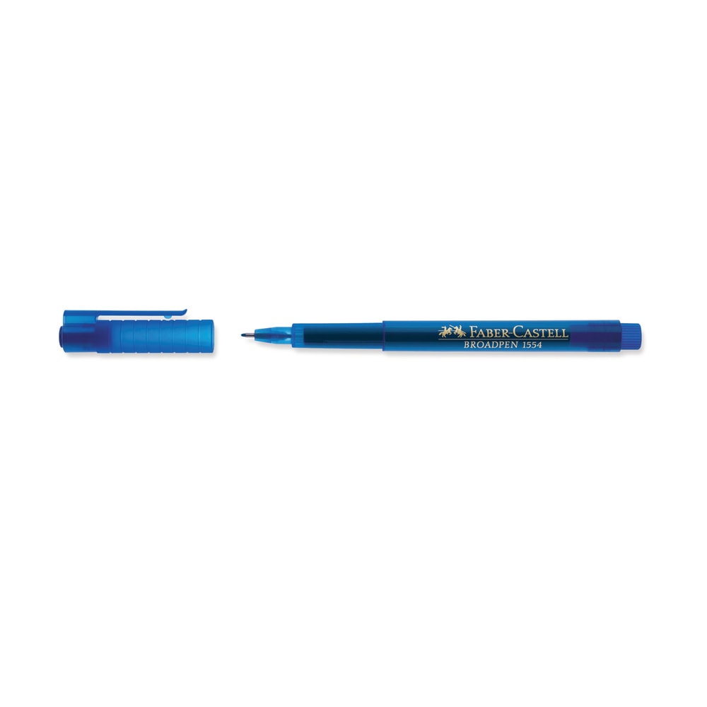 Faber-Castell Keçeli Kalem Broadpen İnce Uç 1554 Mavi