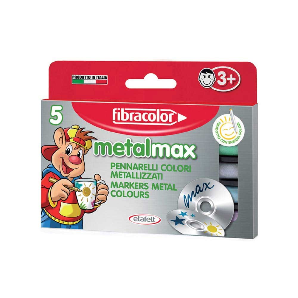 Art Fibracolor Metal Max Metalik Keçeli Kalem 5 Renk