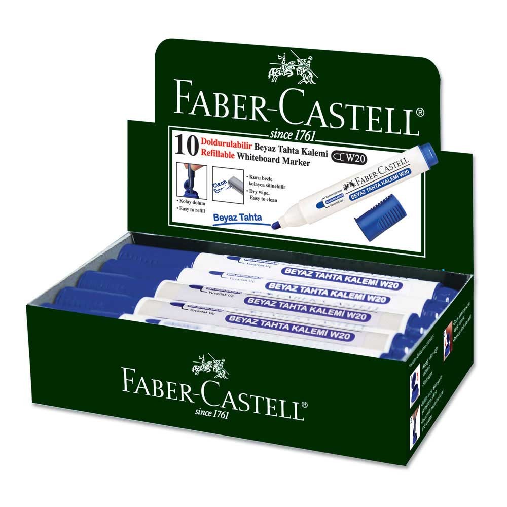 Faber-Castell Beyaz Tahta Kalemi W20 Mavi