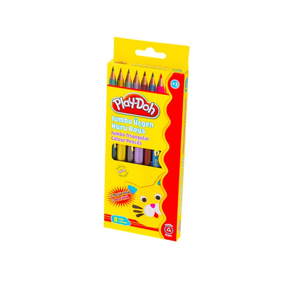 Play-Doh Kuru Boya Jumbo Metalik 6 Renk + Neon 2 Renk