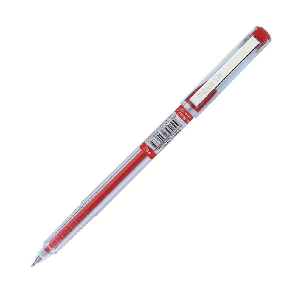 Pensan Tükenmez Kalem My-King Gel İğne Uç 0.5 mm Metal Klips Kırmızı