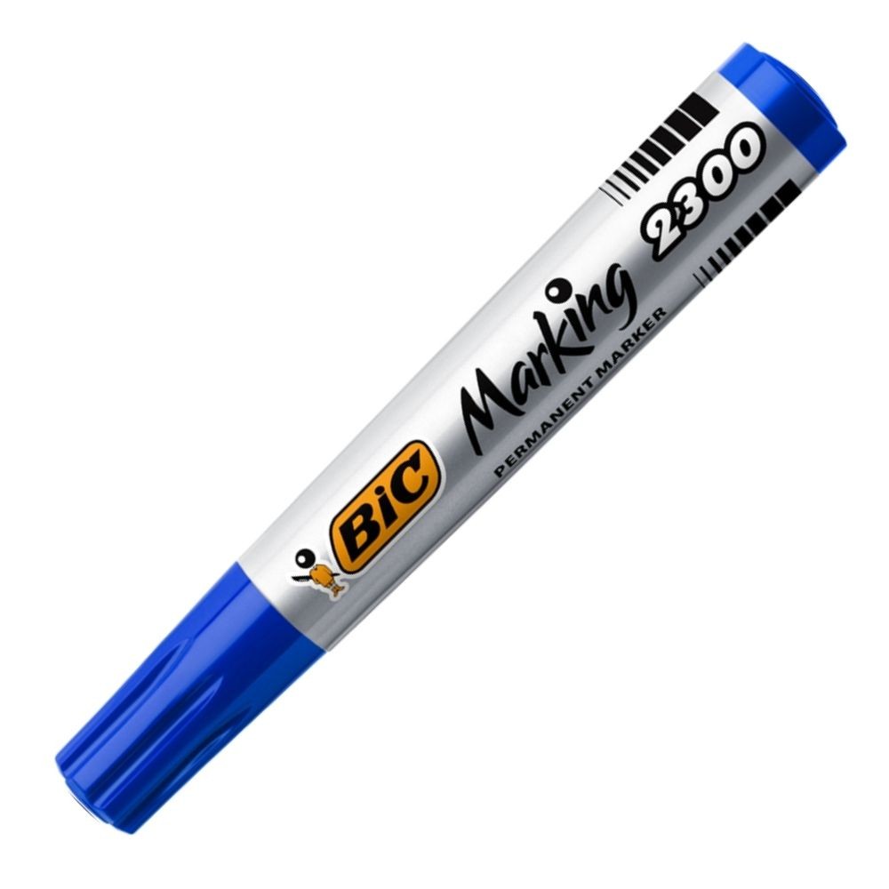 Bic Permanent Markör 2300 Kesik Uç Mavi