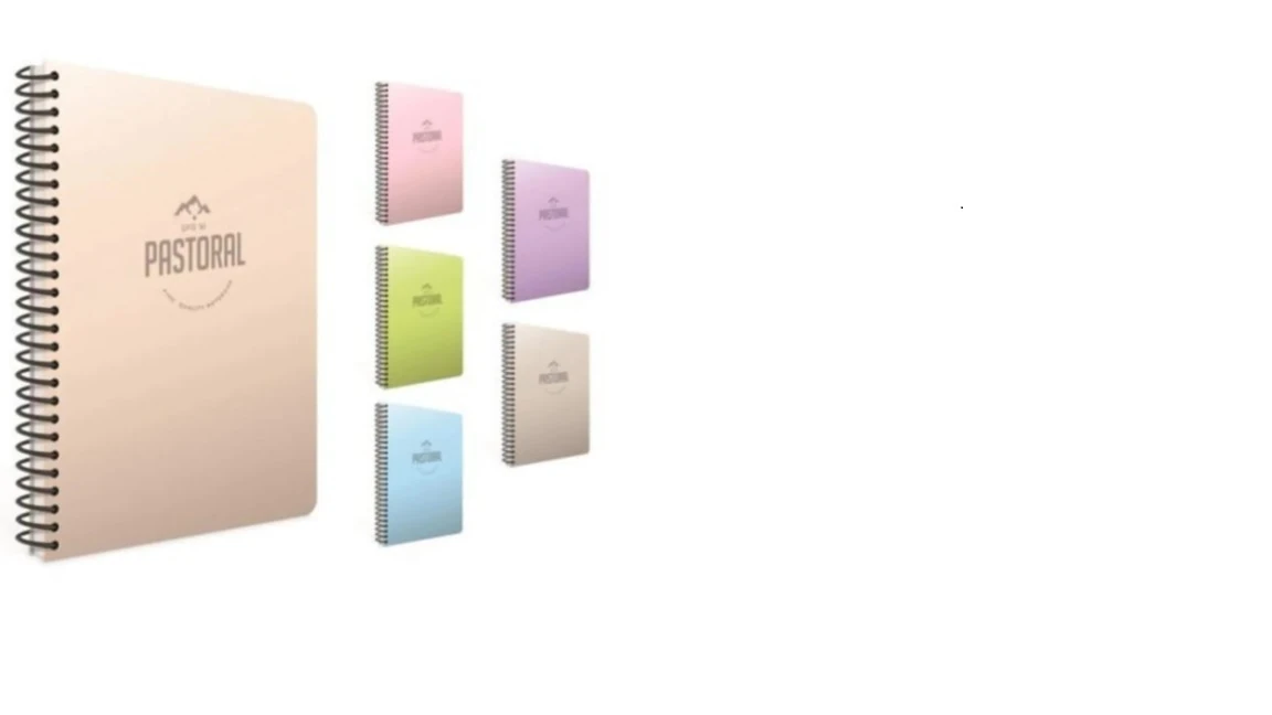 Gıpta Defter Pastoral Spiralli Pp Kapak 17x24 96 Yaprak Kareli