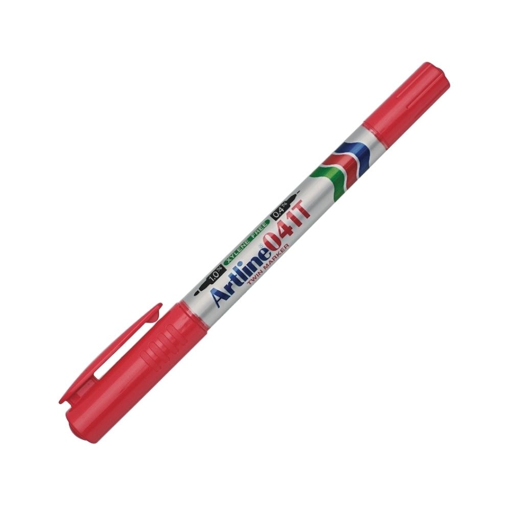 Artline Permanent Markör Çift Uçlu Kırmızı