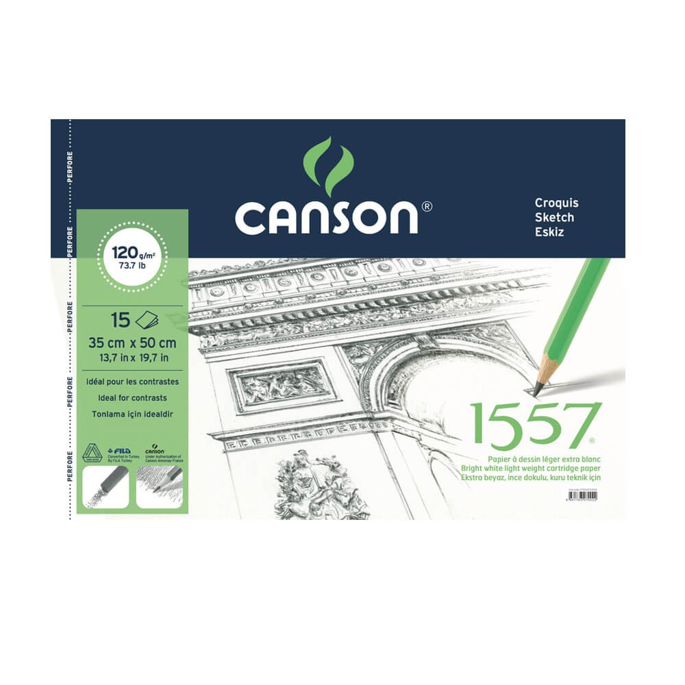 Canson Eko Resim ve Çizim Bloknot 120 gr 35x50 cm 15 Yaprak