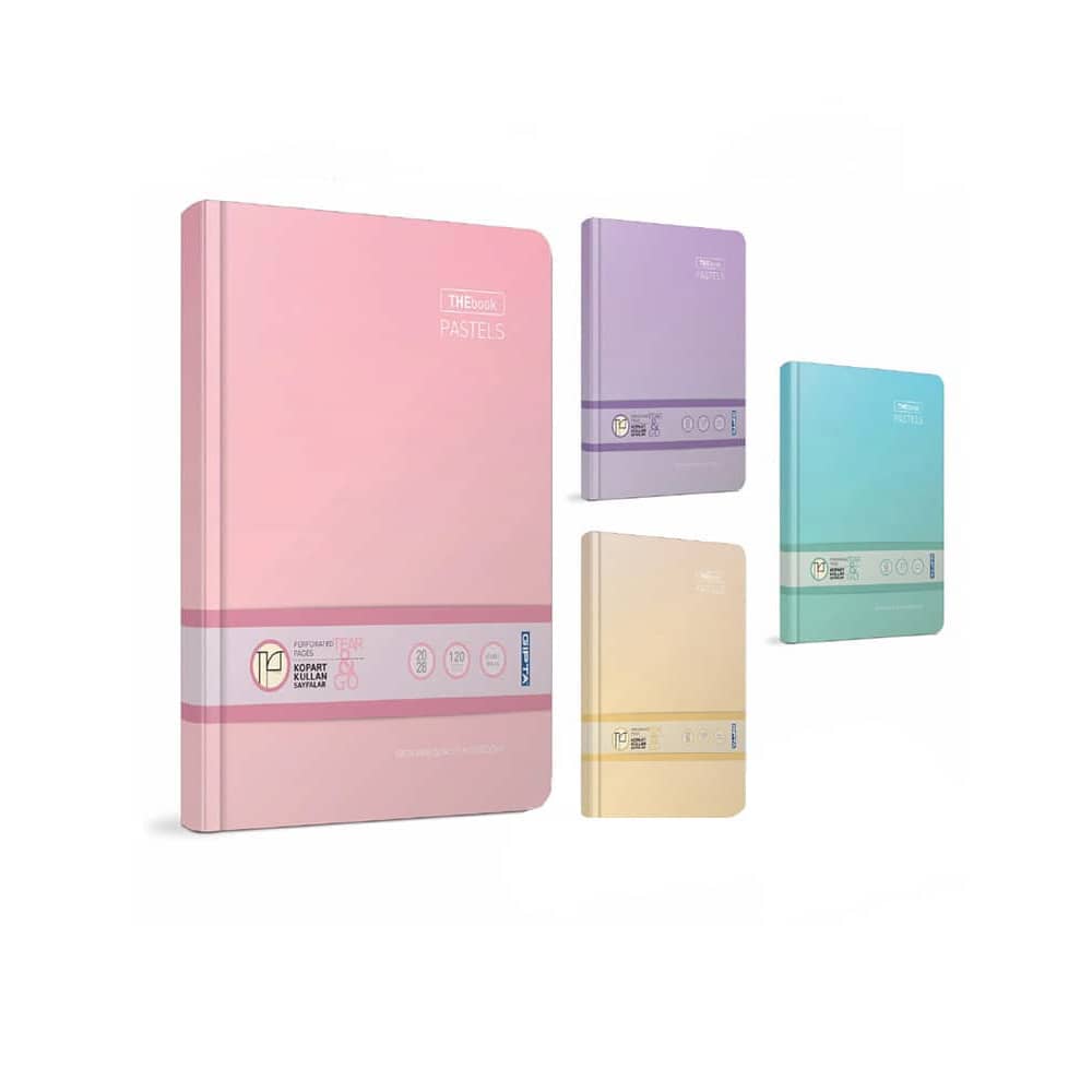 Gıpta Defter Thebook Pastel İplik Dikişli Sert Kapak 20x28 120 Yaprak Çizgili