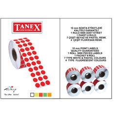 Tanex Nokta Etiket 10 mm 5000'lik Pembe