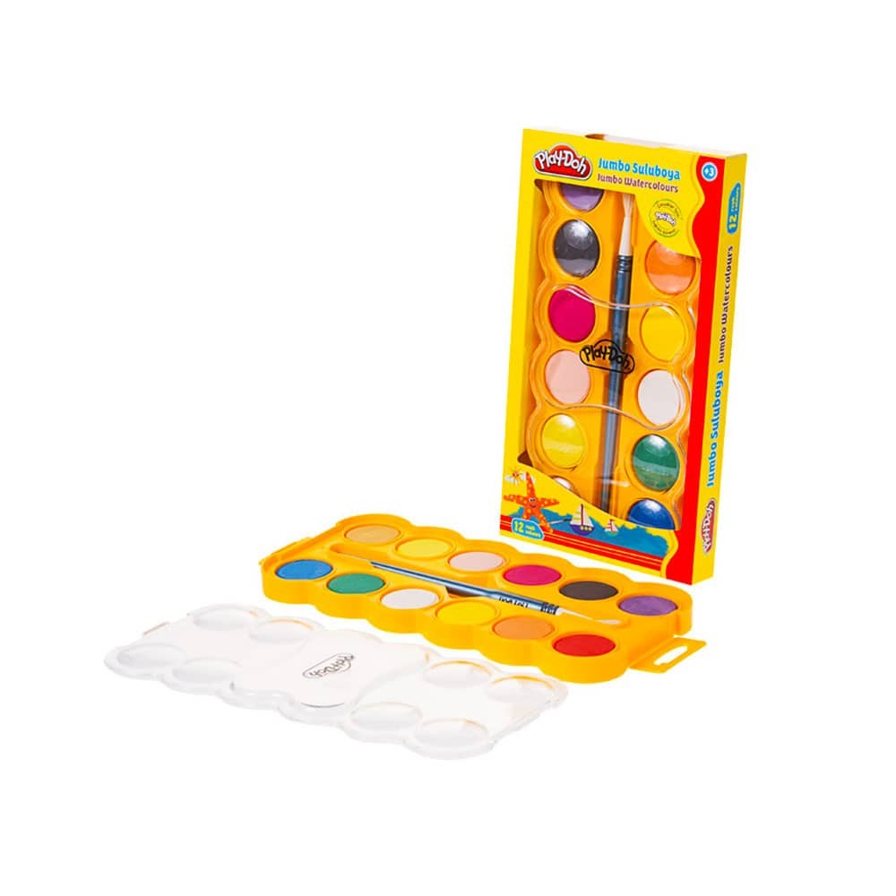Play-Doh Sulu Boya Tablet Jumbo 30 mm 12'li