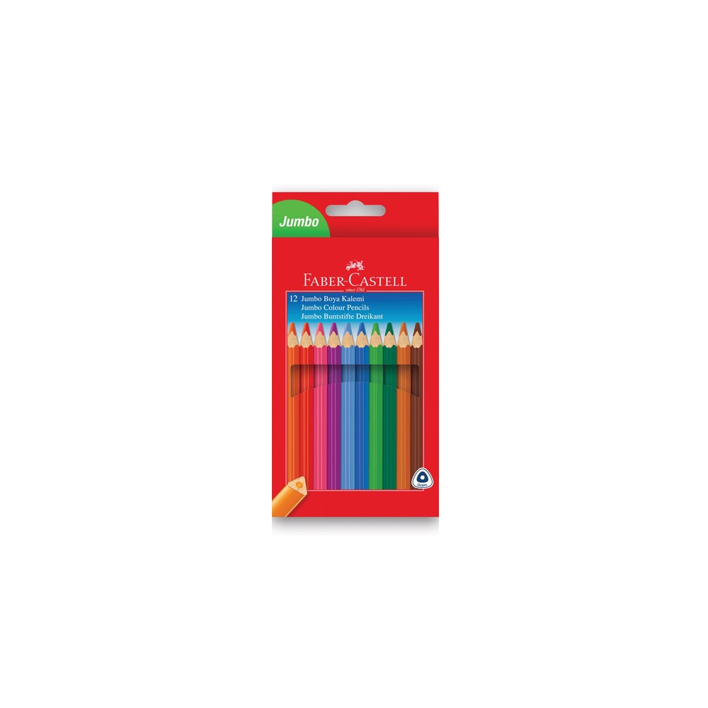 Faber-Castell Kuru Boya Jumbo Tam Boy Üçgen 12'li