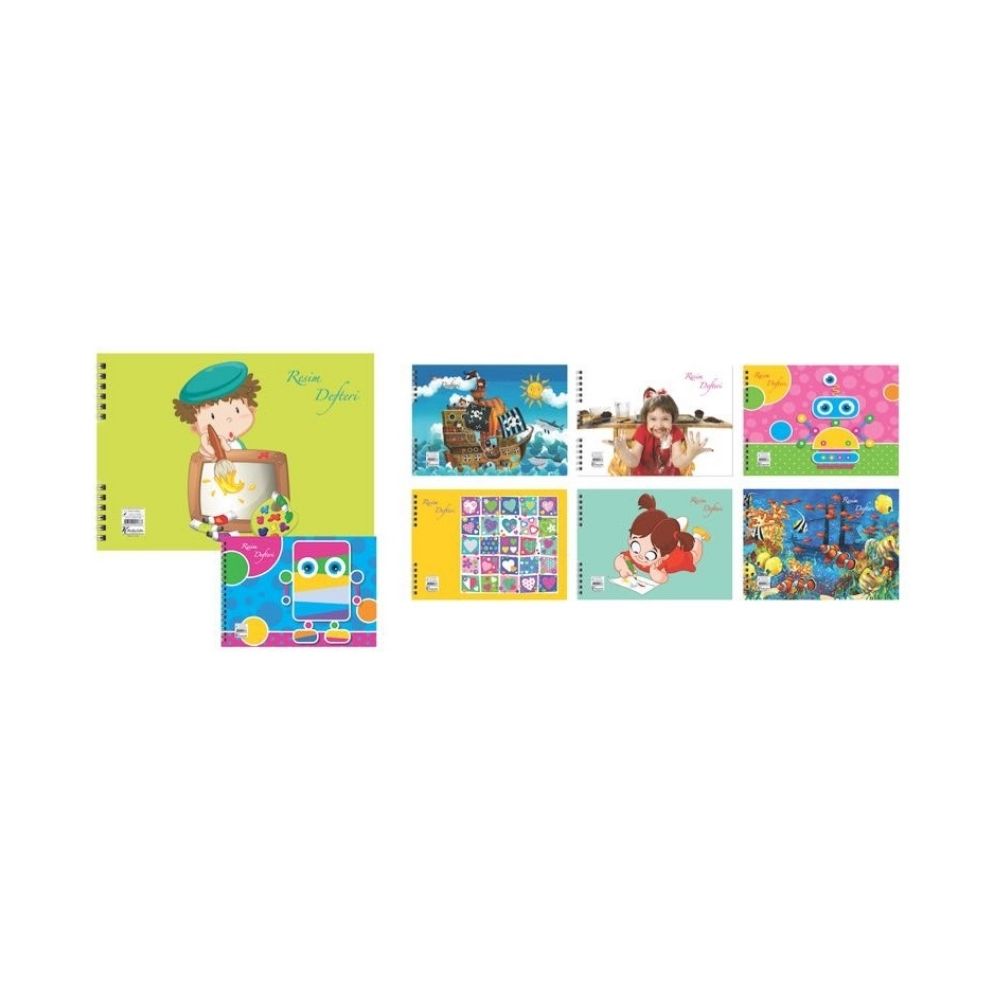 Keskin Color Resim Defteri Spiralli Basic 17x25 15 Yaprak 12'li