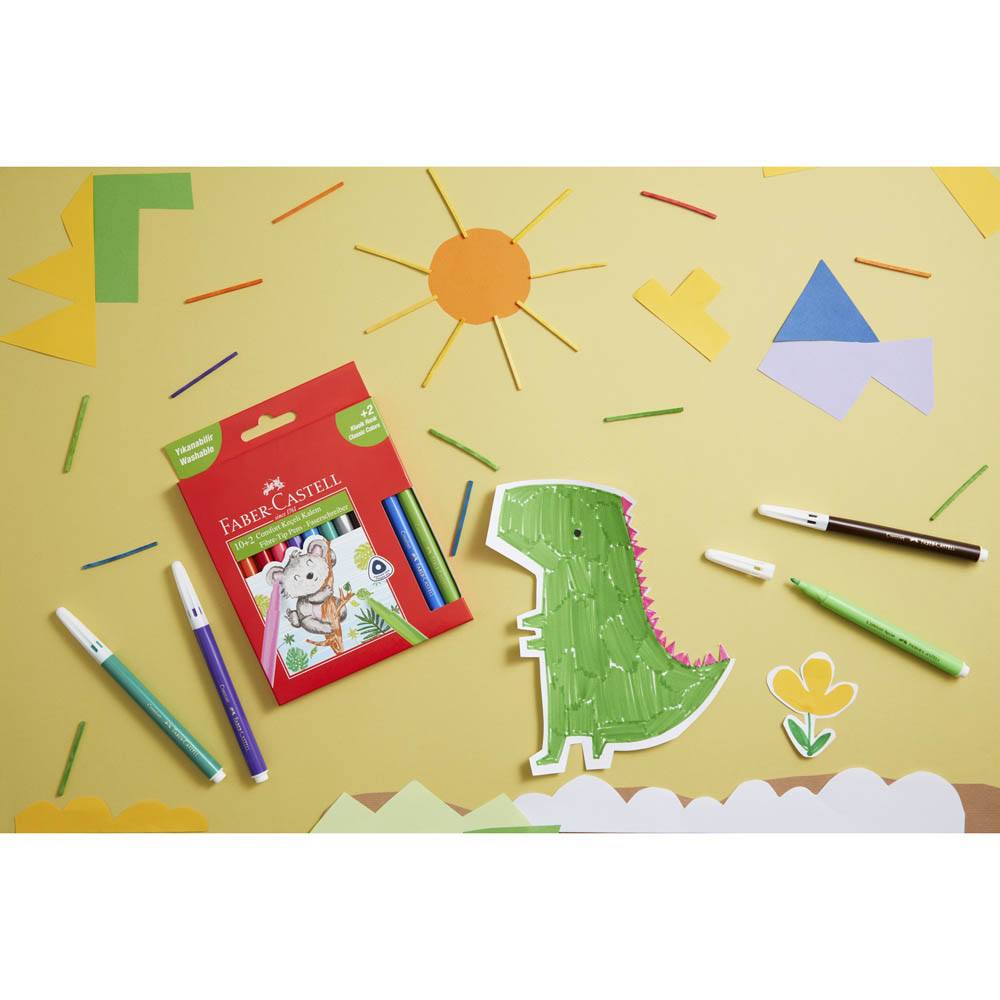 Faber-Castell Keçeli Kalem Comfort Yıkanabilir 10+2