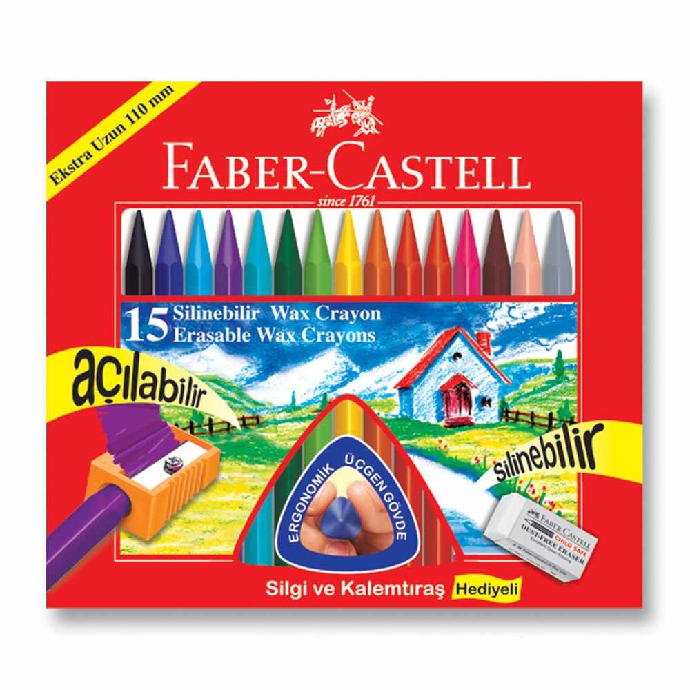 Faber-Castell Pastel Boya Wax Crayon Silinebilir 15'li