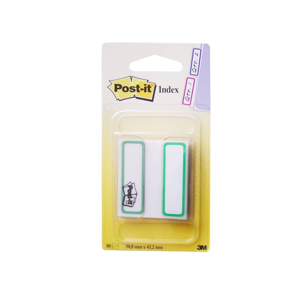 Post-it Yapışkanlı Ayraç Index 50x43 mm Yeşil