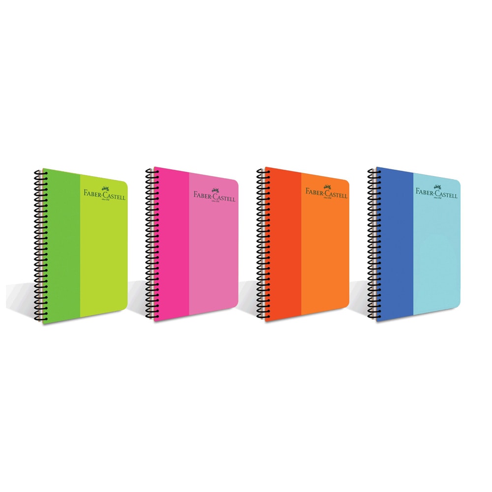 Faber-Castell Defter PP Bicolor Spiralli 100 Yaprak Kareli