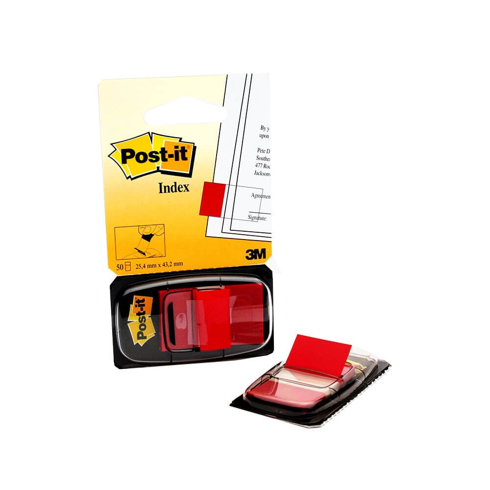 Post-it Yapışkanlı Ayraç Index 25.4x43.18 mm Kırmızı