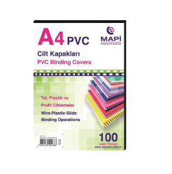 Mapi Cilt Kapağı a4 160 mic pvc Opak Siyah