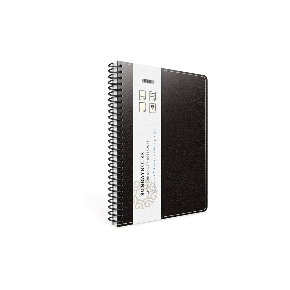 Gıpta Defter Sunday Notes Spiralli Deri Kapak A4 140 Yaprak Kareli