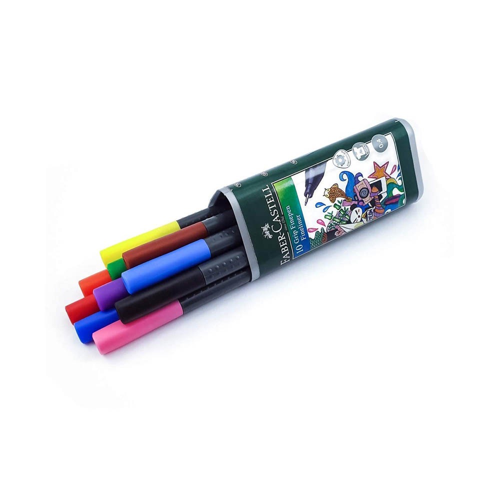Faber-Castell Keçeli Kalem Grip Finepen 0.4 mm 10'lu Kutu