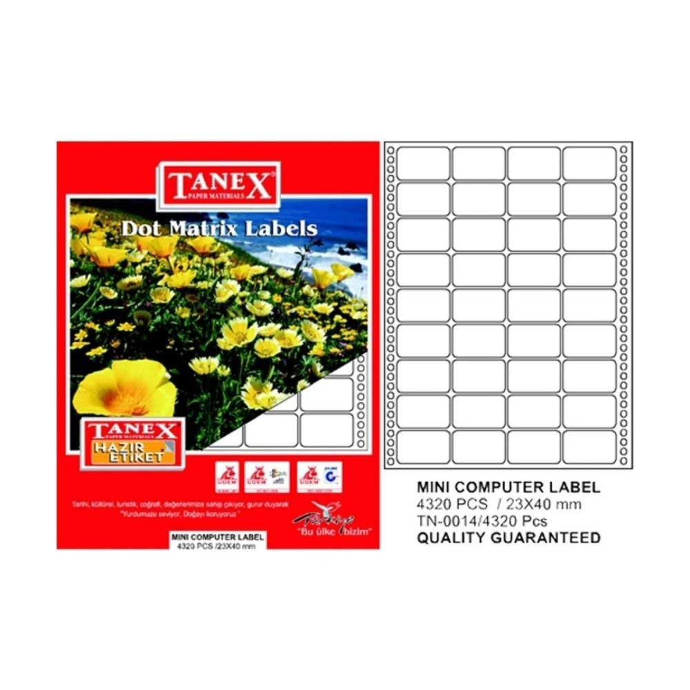 Tanex Bilgisayar Etiketi 23x40 mm