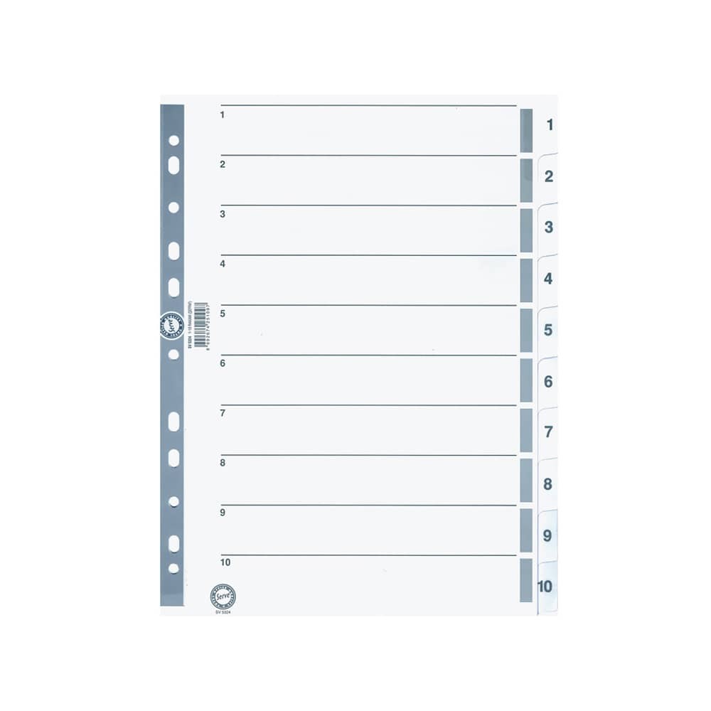 Serve Seperatör A4 1-10 Rakam Karton