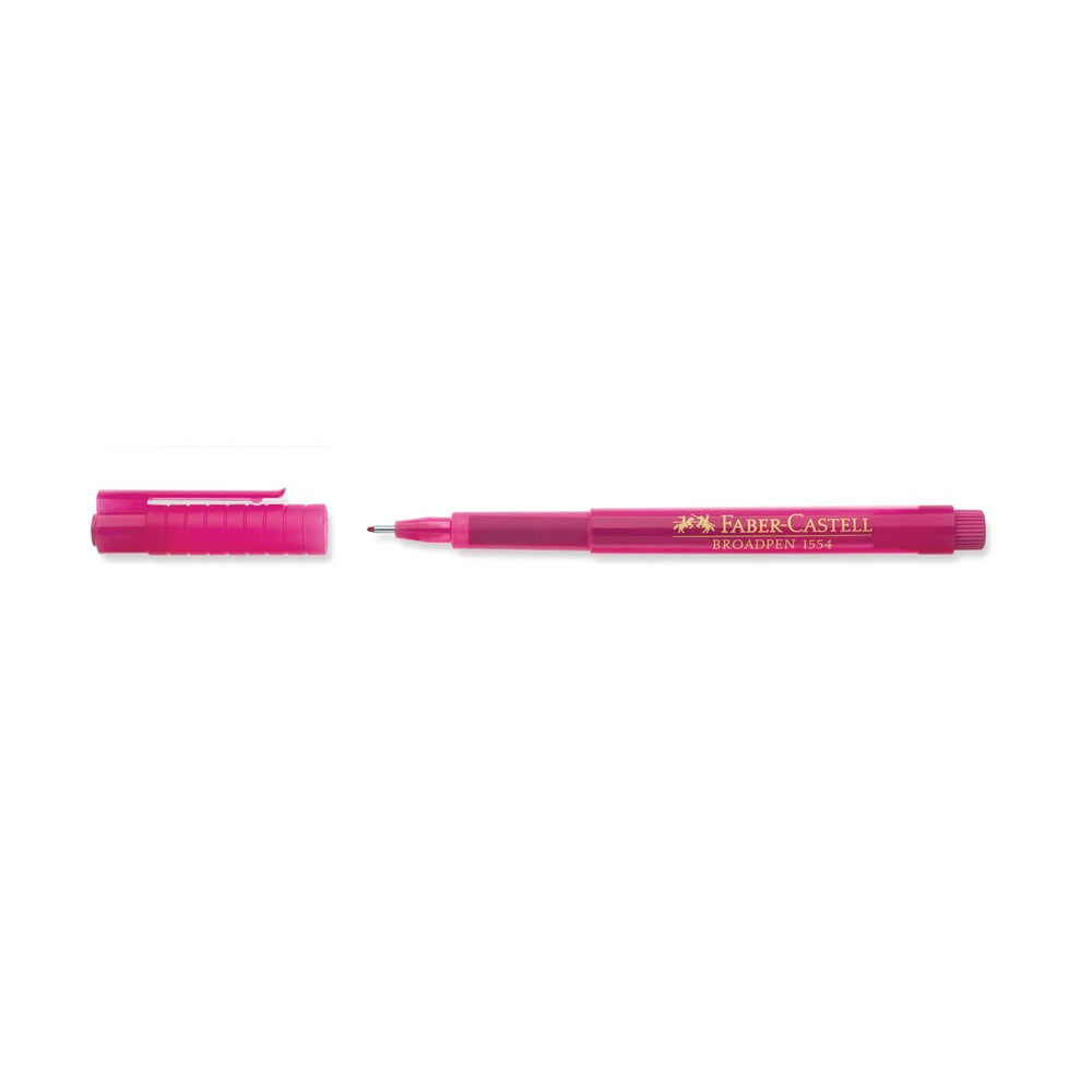 Faber-Castell Keçeli Kalem Broadpen İnce Uç 1554 Pembe