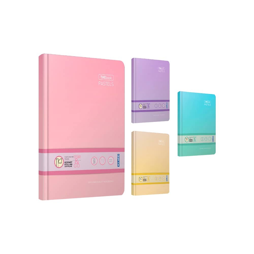 Gıpta Defter Thebook Pastel İplik Dikişli Sert Kapak 20x28 160 Yaprak Çizgisiz