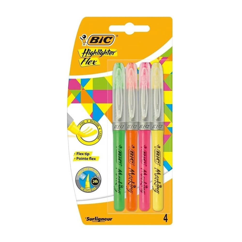 Bic Marking Highlighter Flex 4'lü 946041