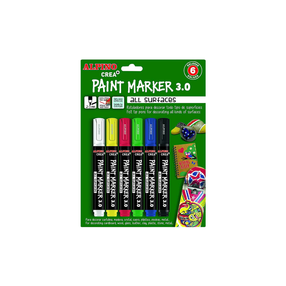Alpino Crea Paint Marker 6'lı