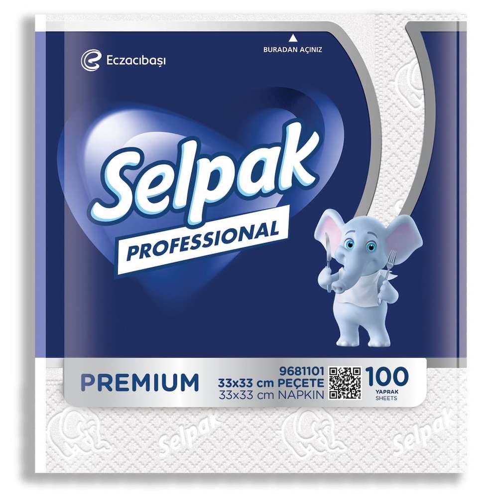 Selpak Professional Ultra Peçete Beyaz 33x33 cm 100'lü