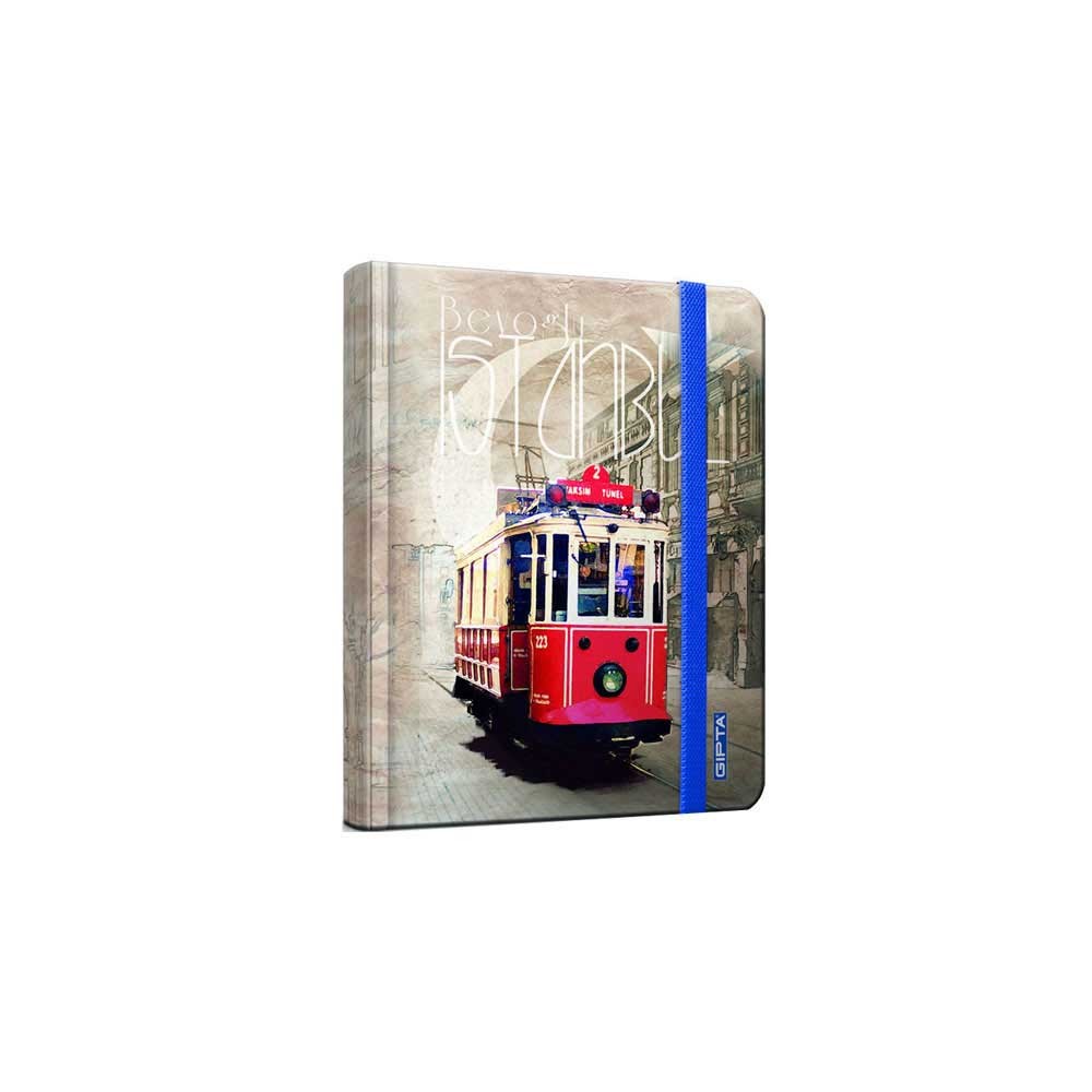 Gıpta Defter İstanbul İp Dikişli Sert Kapak 9x14 cm 96 Yaprak Çizgili
