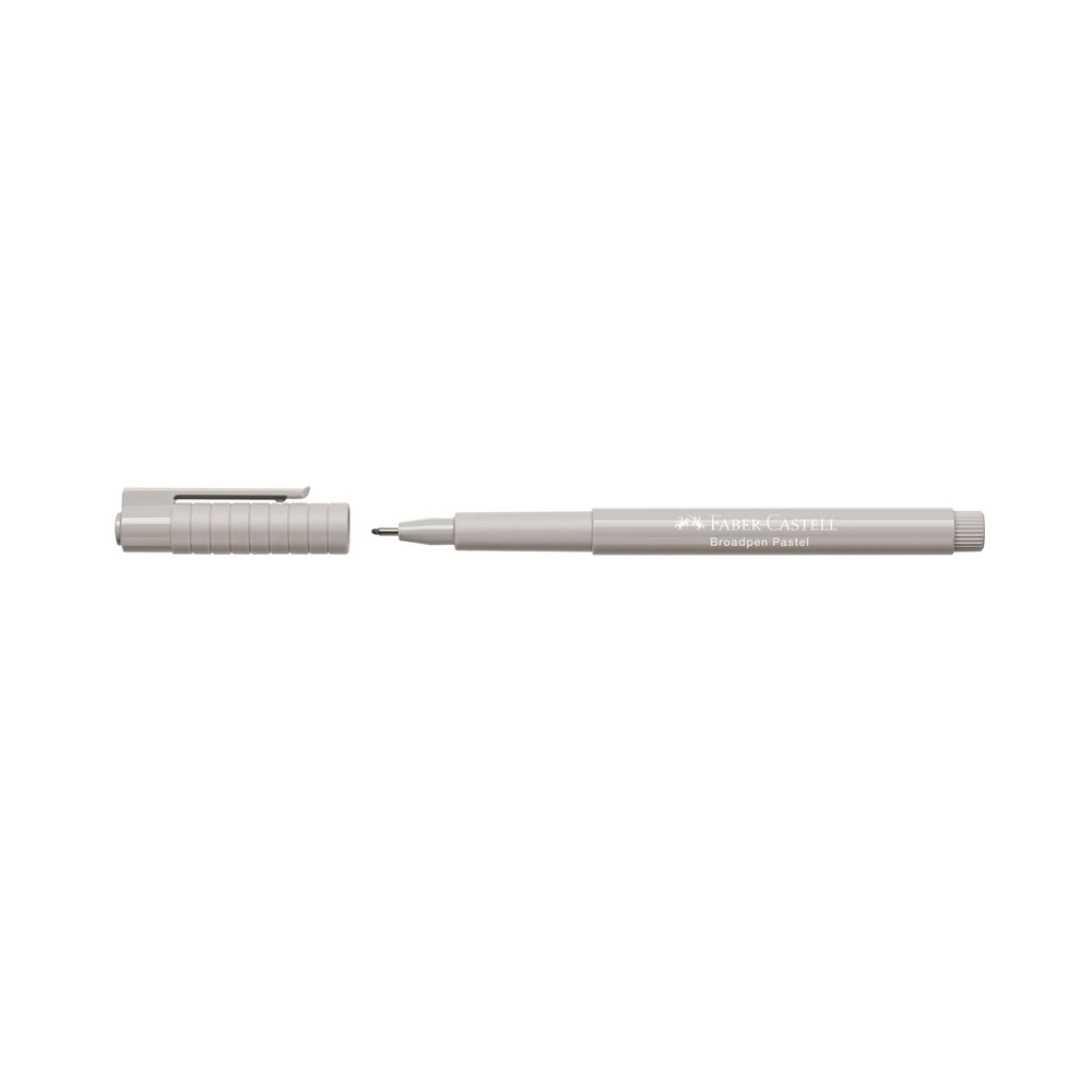 Faber-Castell Keçeli Kalem Broadpen 1554 İnce Uç 0.8 mm Pastel Gri