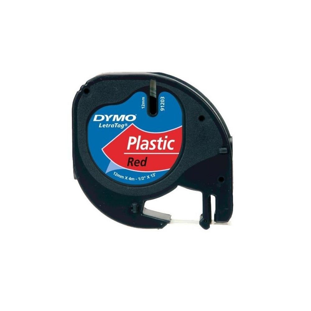 Dymo Şerit Dymo LetraTag Plastik Kırmızı 91203