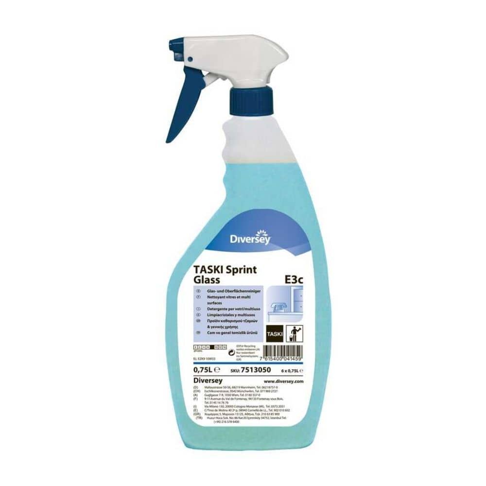 Diversey Taski Sprint Glass E3c Cam ve Parlak Yüzey Temizlik Ürünü 0,75 Ml