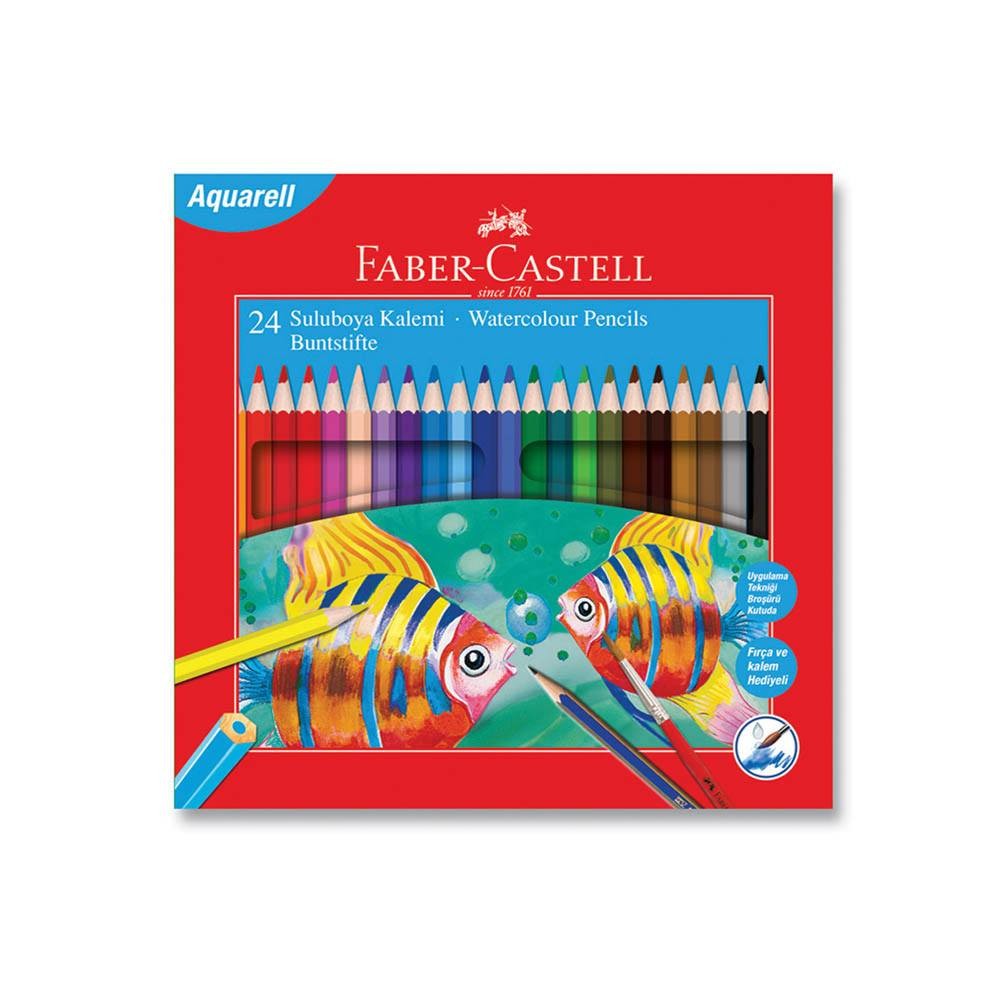 Faber-Castell Redline Aquarel Kuru Boya Karton Kutu 24'lü
